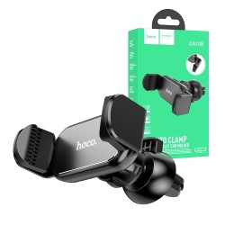Suporte de Telefone para Carro Hoco CA108 Pilot Braçadeira Automática Saída de Ar Preto Suporte de Telefone para Carro Hoco CA108 Pilot Braçadeira Automática Saída de Ar Preto